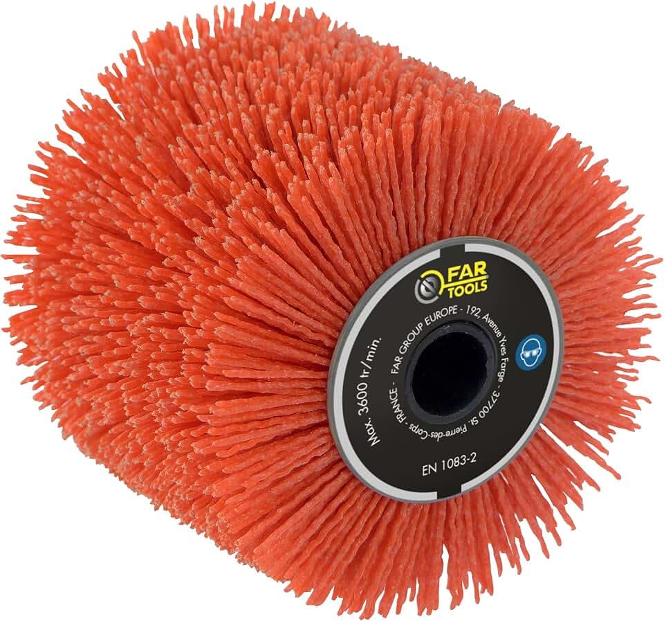 Fartools 110886 Bürste aus Nylon, Schleifmittel, Durchmesser 120 mm, Länge 100 mm, für Renovator REX120C, REX200 und REX-H200 zum Entfernen von Schmutz/Entgrauen/Reinigen
