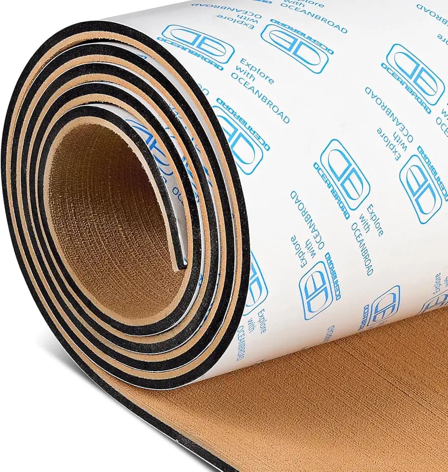OCEANBROAD Brushed Boat Flooring Self-Adhesive EVA Foam Non-Slip Decking