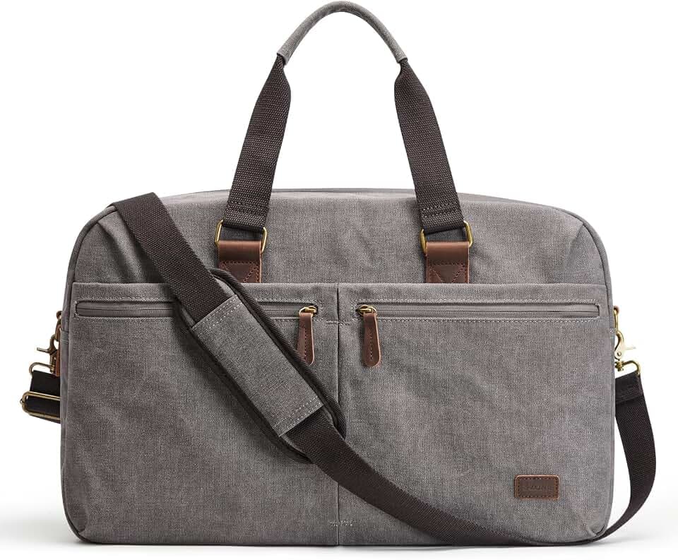 S-ZONE Expandable Duffle Bag for Travel Canvas Weekender Bags Men Women