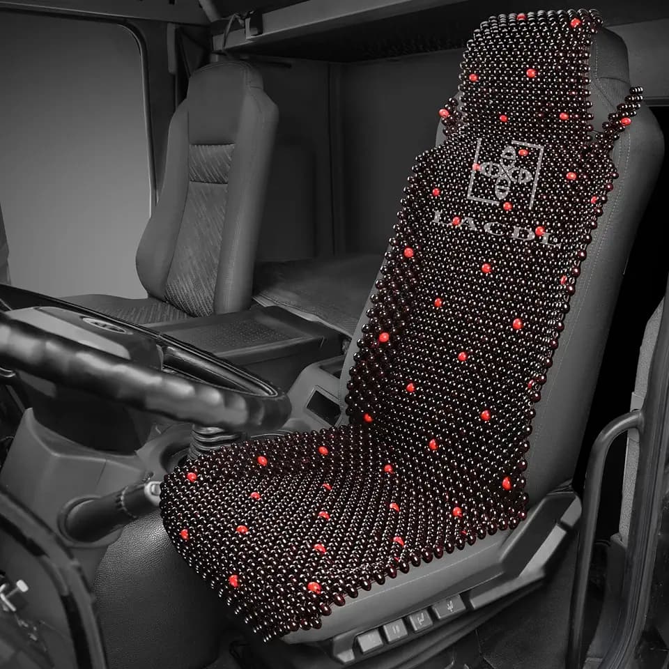 LACDL Beaded Seat Covers for Truck, Trailer, Van, RV, Car Seat Cooling Cover, Auto Ventilated Seat Cushion, Wood Breathable Car Seat Beads, Seat Cooler Pad Sweat Protector for Summer, Stars