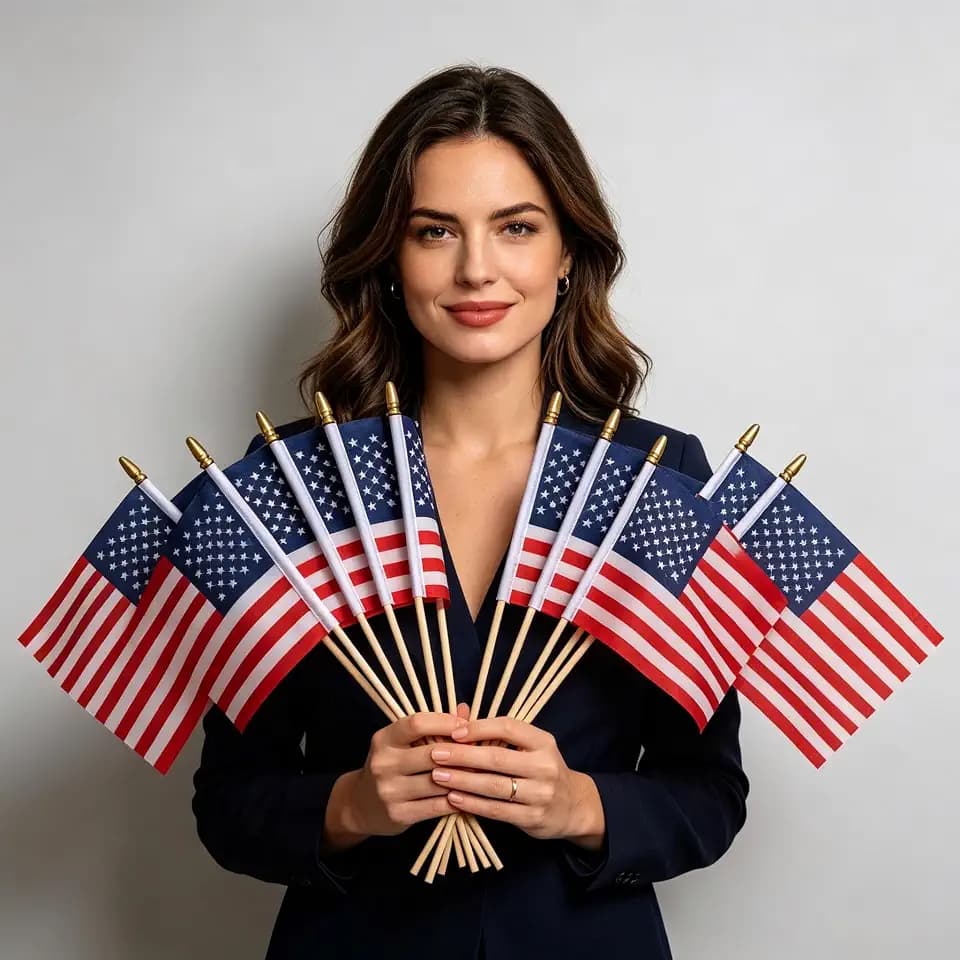36 Pcs 4x6 Inch Small American Flags on Stick,Independence Day 250th Small US Flags， Garden Flags For Outside, Memorial Day Decorations,Independence day Decor,Patriotic Decorations (36)