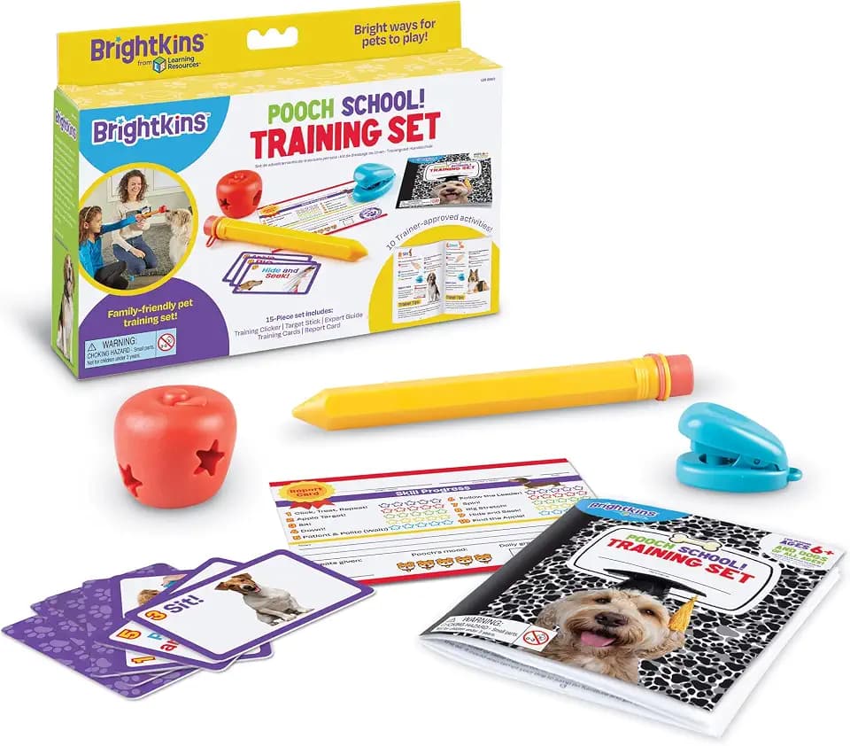 BrightKins Pooch School! Trainingsset Hundetraining Set Hundetraining und Verhaltenslösungen Hundespielzeug Haustier Spielzeug Hundetraining Clickers Training & Verhaltenshilfen für Hunde