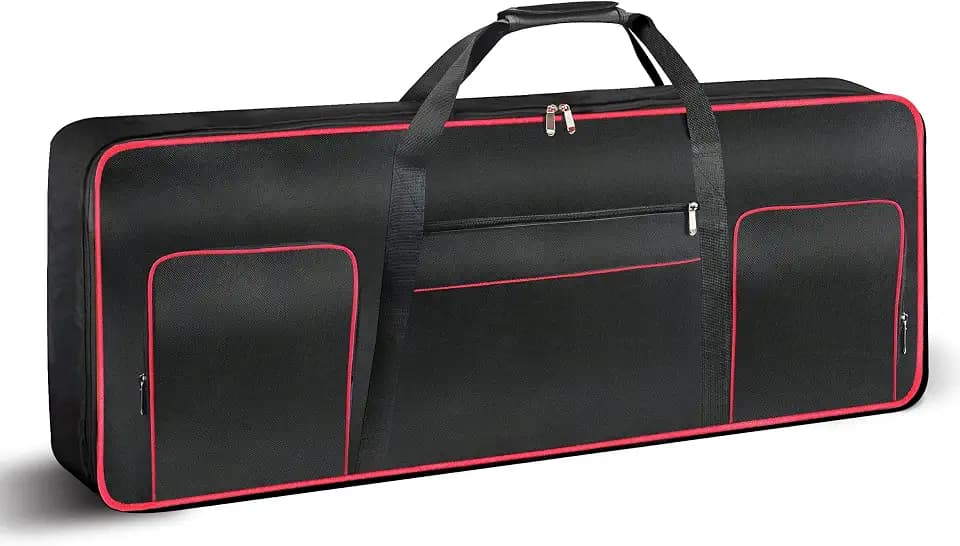Ruibo 61 Key Keyboard Gig Bag Case,Portable Durable Keyboard Piano Waterproof 600D Oxford Cloth with 10mm Cotton Padded Case Gig Bag 40"x16"x6"
