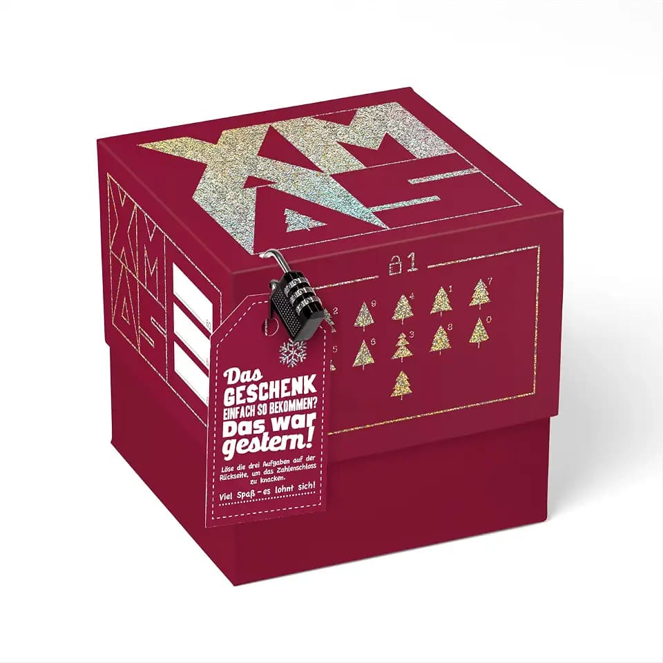 SURPRISA Rätselbox Geldgeschenke Weihnachten, Gutscheine, Rätsel, Knobelbox