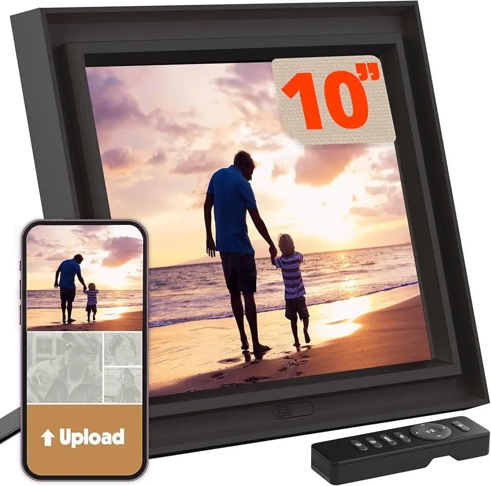 Pix-Star LUX 10.4'' Wi-Fi Digital Picture Frame – Unlimited Cloud Storage, Easy App Sharing, 40,000+ Pictures, No-Glare Display, Motion Sensor, Email/App/USB/SD - 10 inch