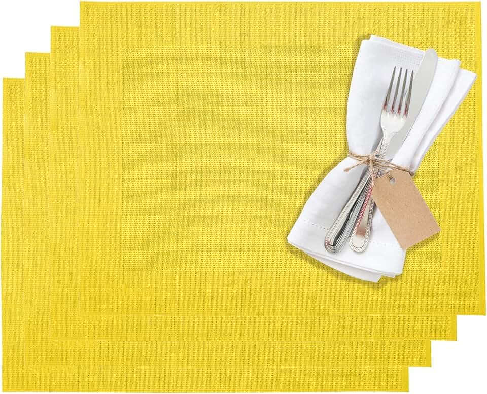 Westmark, Tischsets/Platzsets, 4 Stück, 42 x 32 cm, Synthetik, Gelb, Saleen Edition: Home, 01210247150