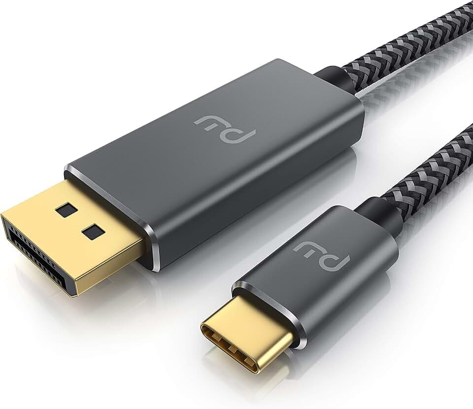 CSL - USB C DisplayPort Kabel 2m, DP Kabel 8K@30Hz, 4K@120Hz, Thunderbolt 3 zu DisplayPort-Kabel, Kompatibel mit MacBook Pro, MacBook Air 2020/2019, iMac, iMac Pro, Samsung Galaxy Huawei etc.