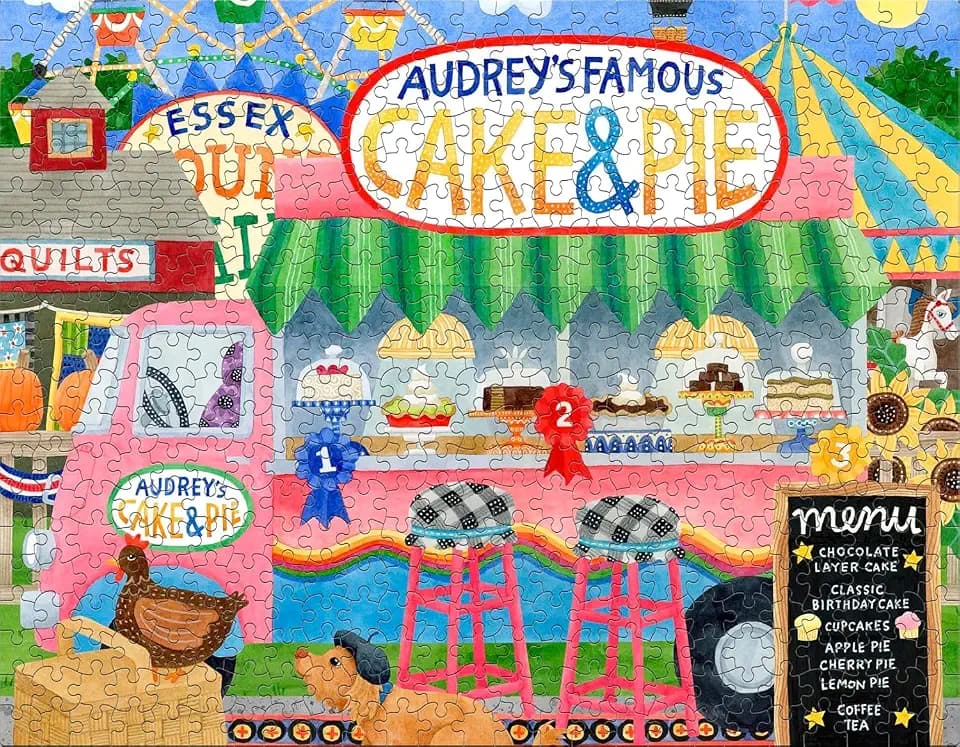 Ceaco - Food Trucks - 4 Pack 500 Piece Jigsaw Puzzles for Adults