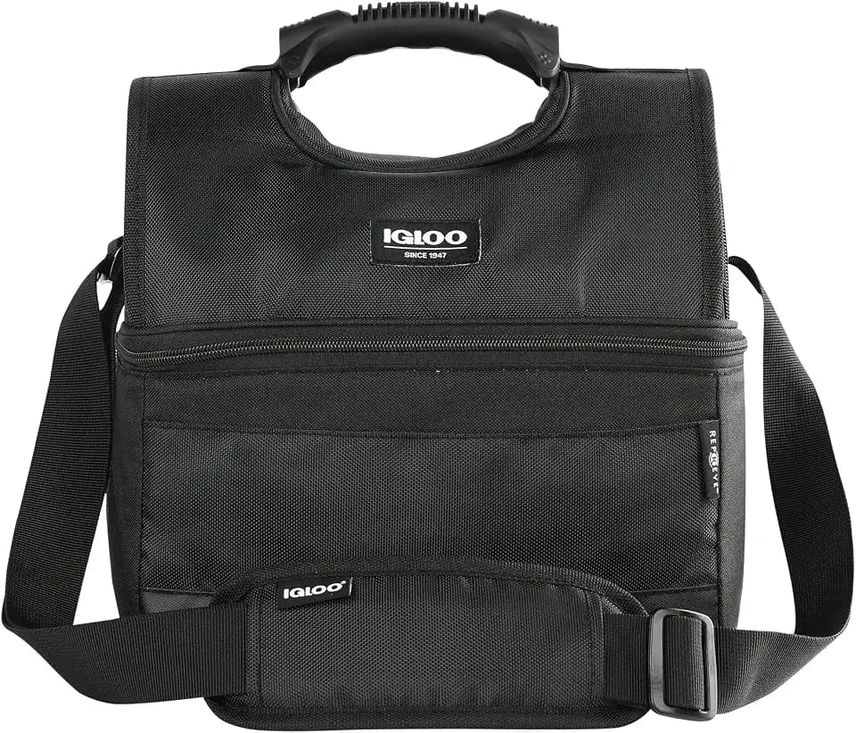 Igloo Gripper Soft Sided Cooler Bag | Insulated Dual Compartment Lunch Cooler