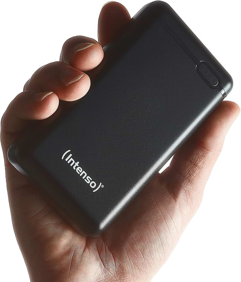 Intenso Powerbank XS20000 – 20.000 mAh – Kompakter externer Akku für Smartphone, Tablet & Kamera, USB-C, USB-A, microUSB, Schnelles Laden, Schwarz