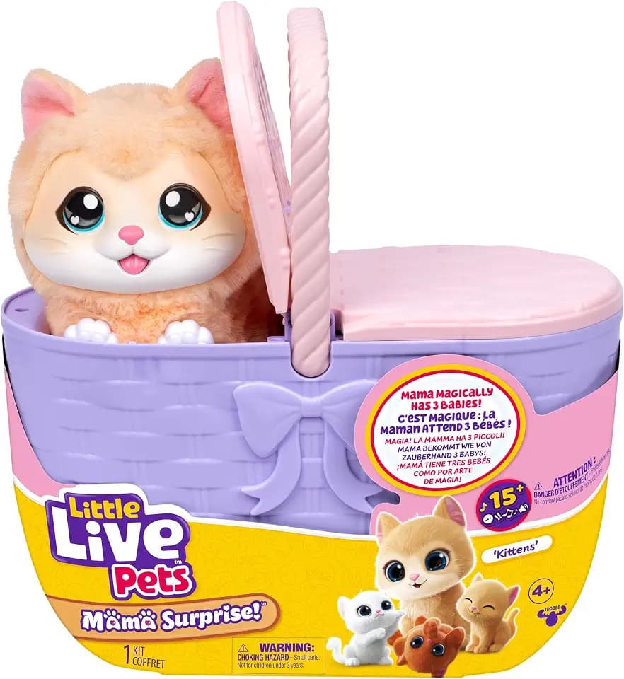 Little Live Pets Mama Surprise Kätzchen mit 3 Überraschungsbabys