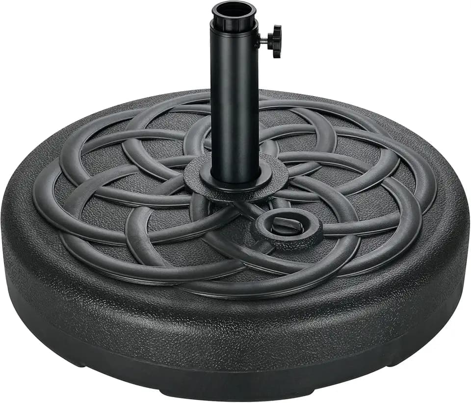 FLAME&SHADE Heavy Duty Patio Umbrella Base Stand, Water Filled, 112 lbs