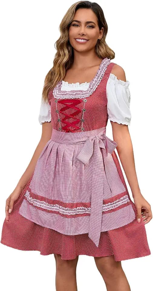 Populus Oktoberfest Outfits Women German Dirndl Dress for October Festival