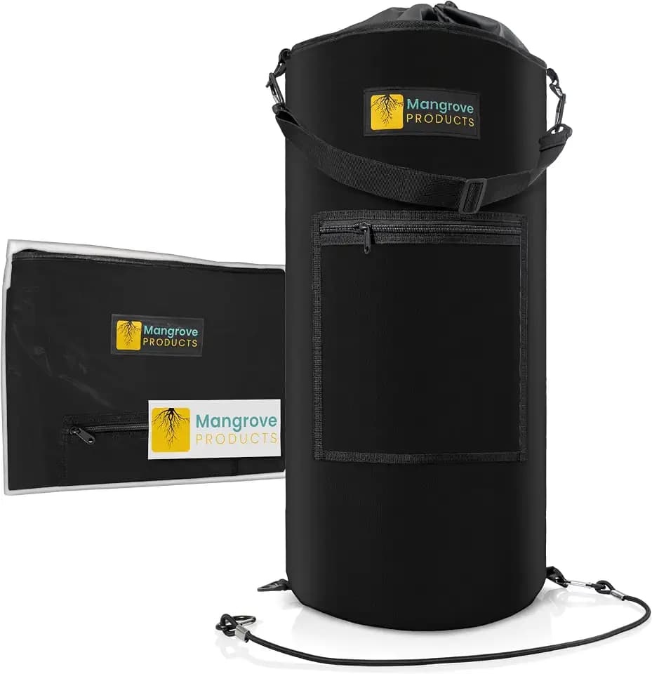 Mangrove Products: Portable Boat Trash Can, Reusable Trash Bag, Boating Equipment, Boat Storage, Boat Accessories Marine, Pontoon Boat Accessories, Fishing, Sandbar, RV, or Camping