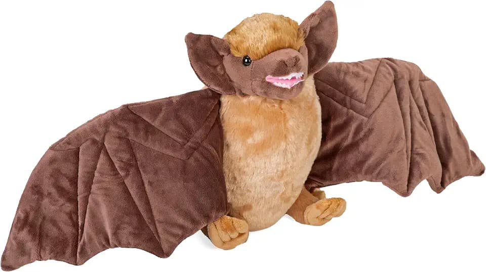 Wild Republic Brown Bat Plush, Stuffed Animal, Plush Toy, Gifts for Kids, Cuddlekins 12 Inches,Multi
