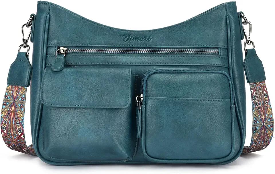 Crossbody Bags for Women Trendy Vegan Leather Crossbody Purse Shoulder Handbags Multiple Pockets Hobo Bag Ladies