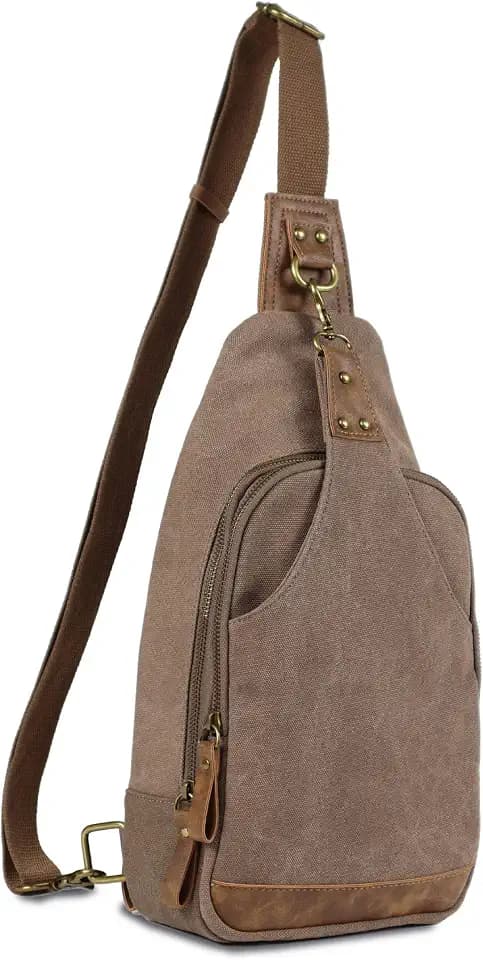 Glacier Unisex Canvas Concealed Carry Sling Bag Crossbody Backpack Purse