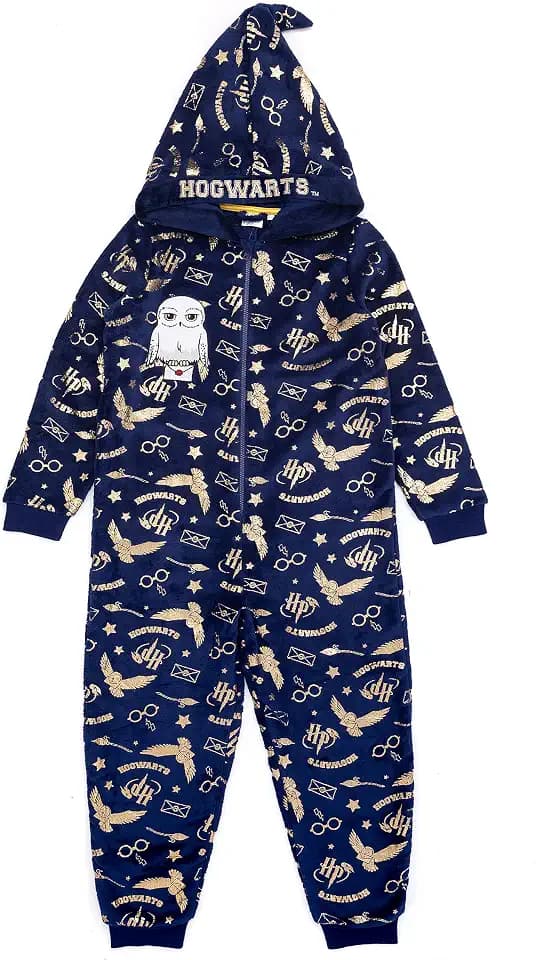 Harry Potter Onesie Girls Kinder Hogwarts Hedwig Alle in einem Pyjamas