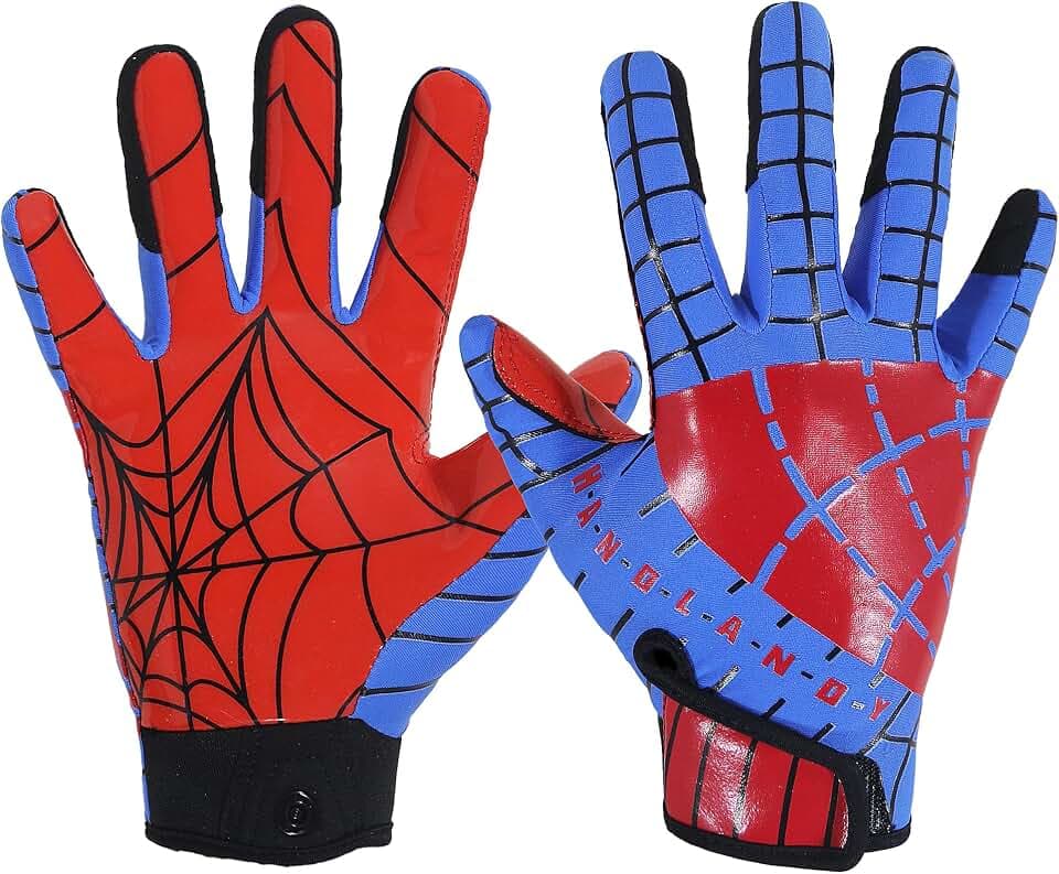 AIGEVTURE Youth Football Gloves Kid Receiver Gloves Boys Girls Unmatched Grip Great Gift
