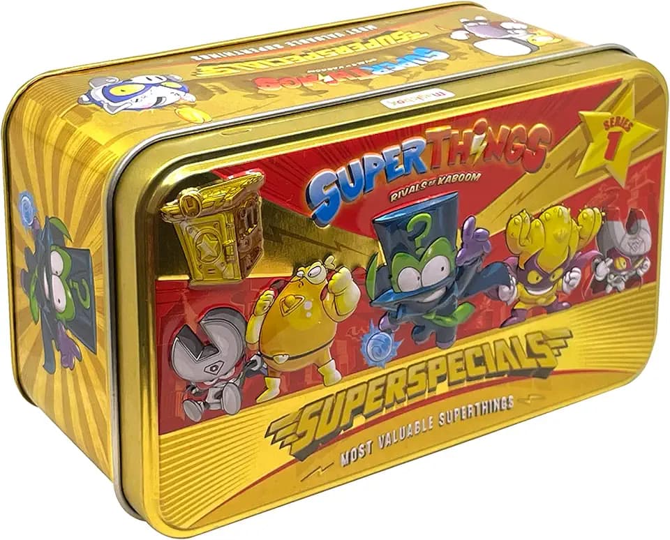 SUPERTHINGS Series 1 Gold Tin - Enthält alle Sonderfiguren der Serie 1. inkl. Ultra-Ring (Enigma), 2 Goldführer, 6 Silberkapitans und 2 goldene Schützer