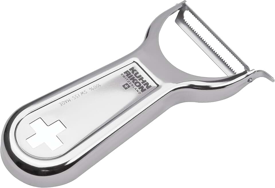 KUHN RIKON Swiss Metallic Sparschäler gezackt, Edelstahl, silber