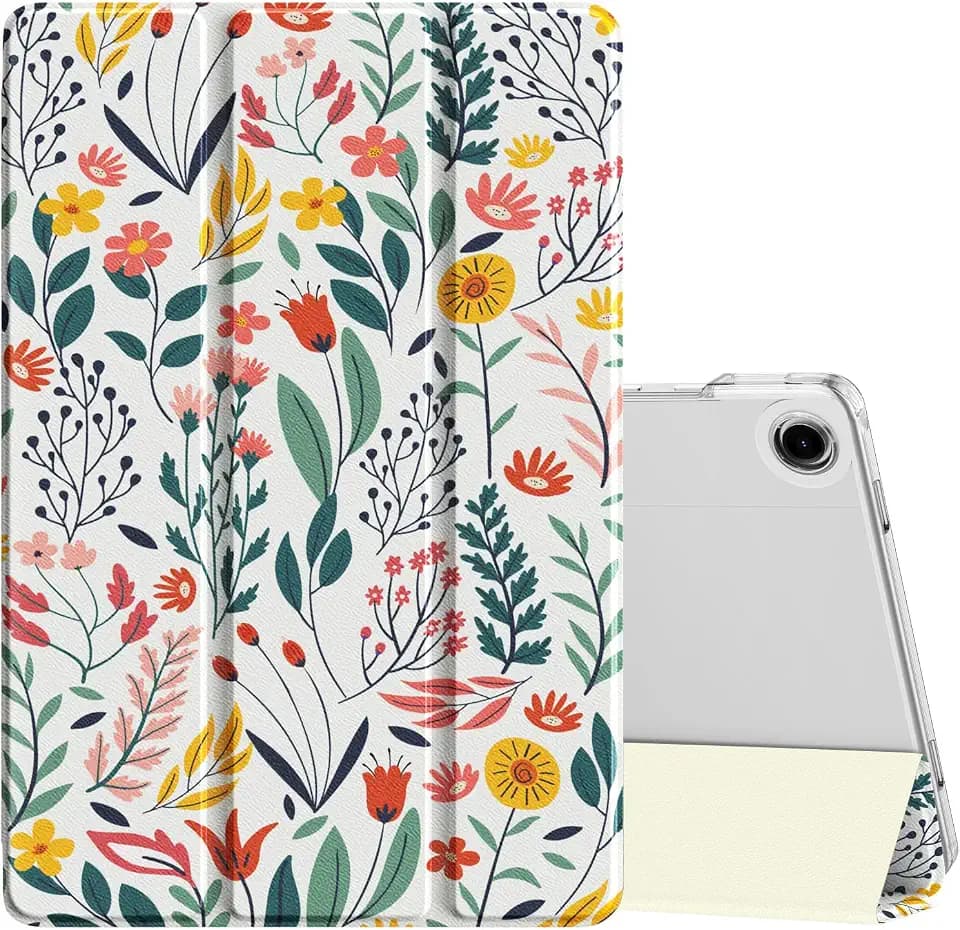 MoKo Slim Case for Samsung Galaxy Tab A11+ Plus/ A9+ Plus 11 Inch, Flowers