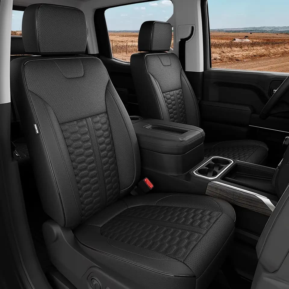 RIDEPOSH Custom Leather Seat Covers for Silverado/Sierra 1500 2019-2026