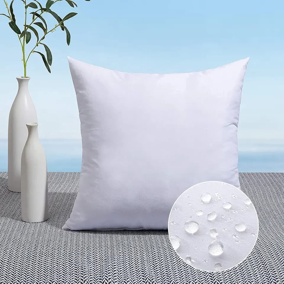 MIULEE 24x24 Inch Outdoor Pillow Insert Euro Throw Pillow Insert
