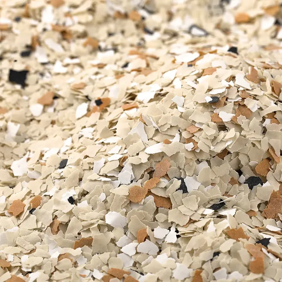 350g / 0.77lb Decorative Epoxy Flake, Light Brown, Beige, Black, Tan