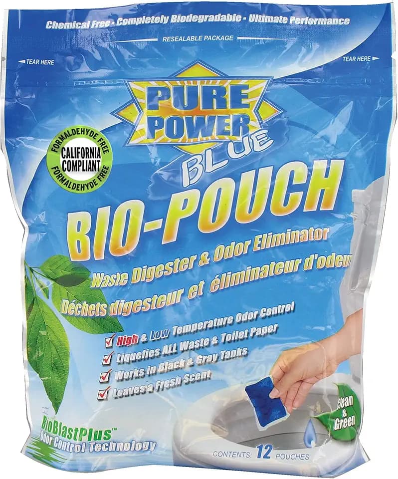 Valterra V23016 Pure Power Blue Bio-Pouch Waste Digester & Odor Eliminator Drop-Ins, CA Compliant