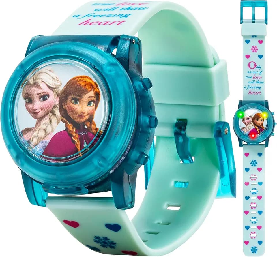 Accutime Kids Disney Frozen Digital LCD Quartz Wrist Watch with Strap, Cool Inexpensive Gift & Party Favor for Toddlers, Boys, Girls, Adults All Ages