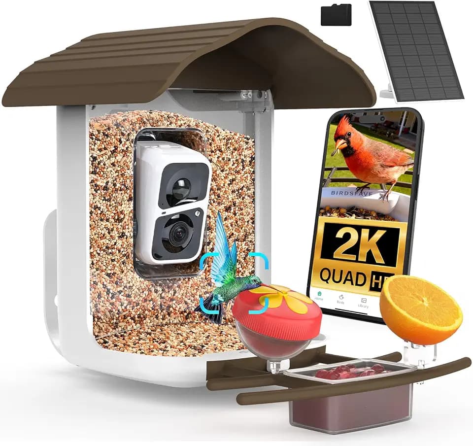 birdsnap® PAV Bird Feeder with Camera Solar Powered 2K Live Video 64GB Card