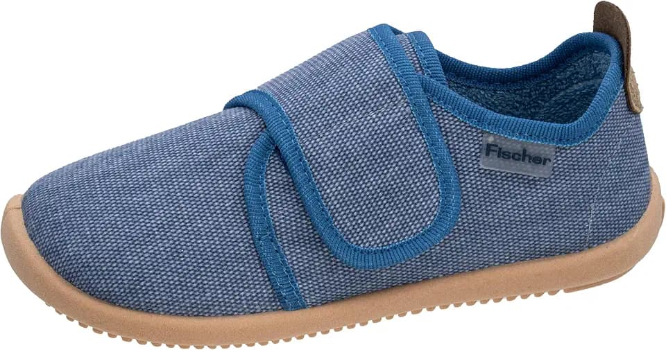 Fischer Kinder Hausschuh Baumwollleinen Unifarben Jungen 561935