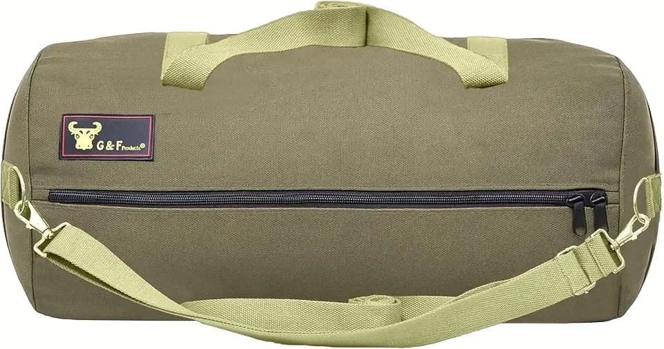 G & F Products Waxed Canvas Military Tool & Gear Bag, 24 In, Olive