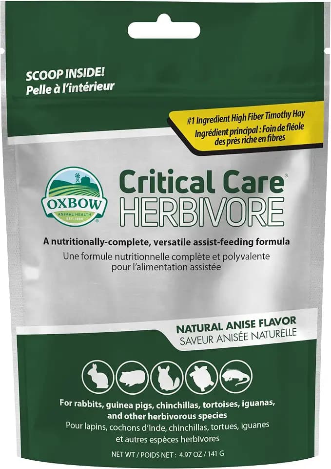 Oxbow Critical Care Herbivore, Rabbit & Guinea Pig Recovery, Anise, 141 g