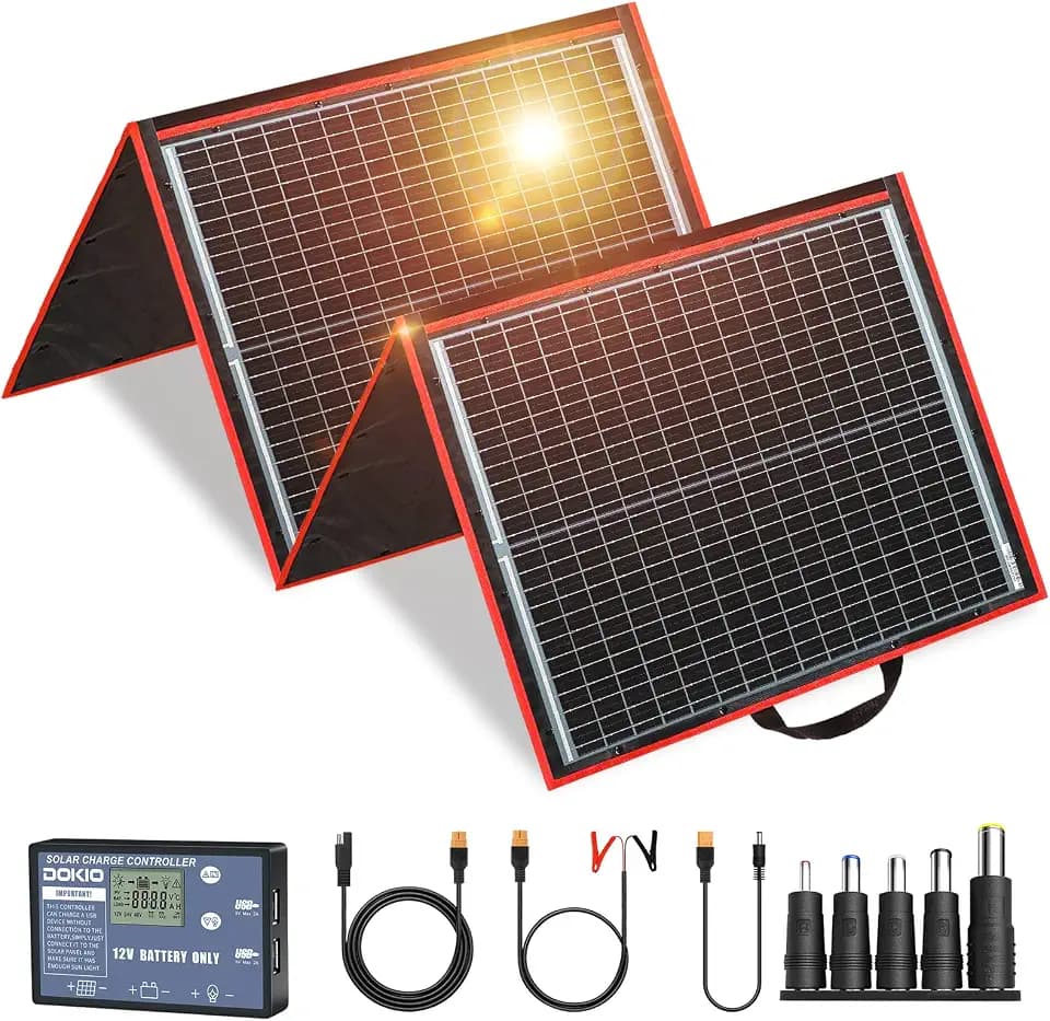 DOKIO Solarpanel Faltbar 160W Monokristalline Tragbare Solarmodul