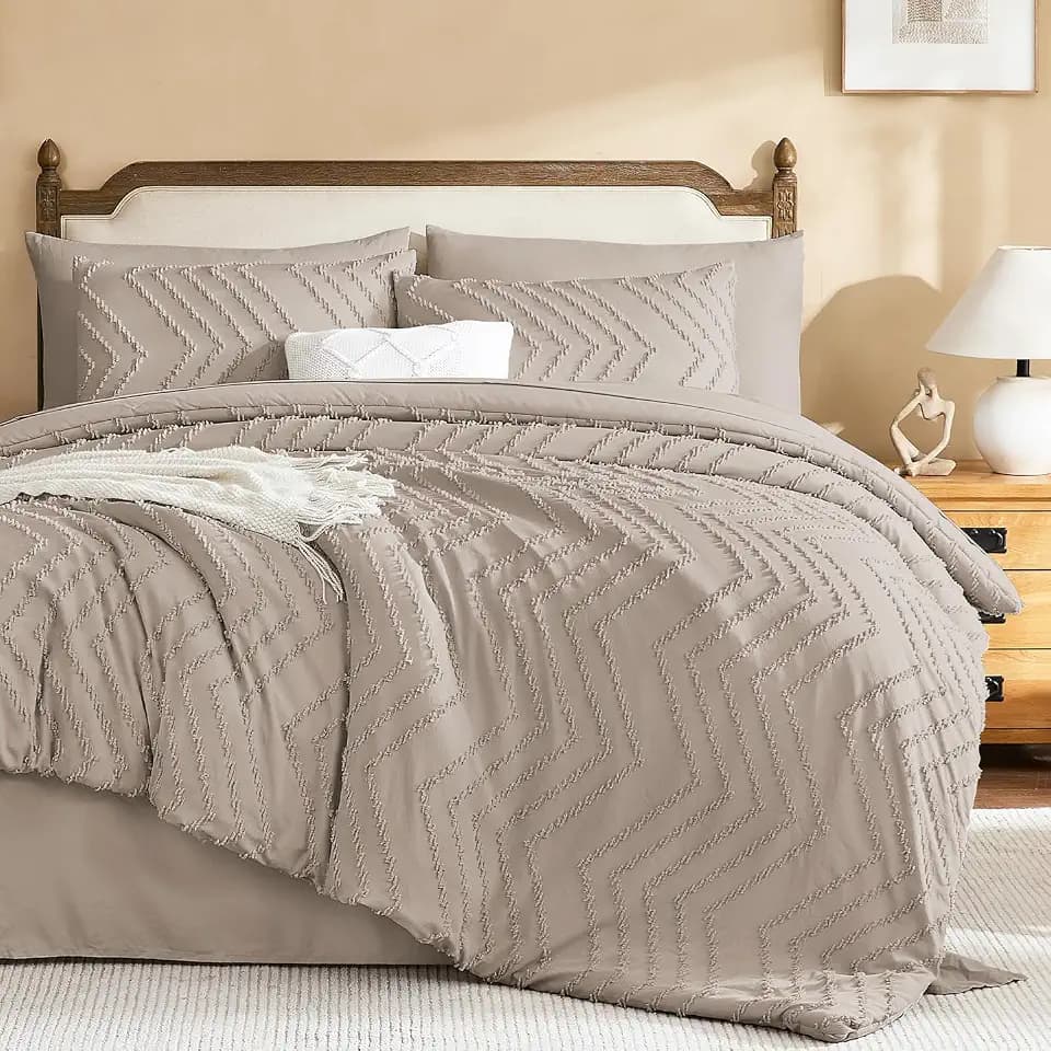 Litanika King Comforter Set with Sheets, 7 Pieces Boho Bed in a Bag