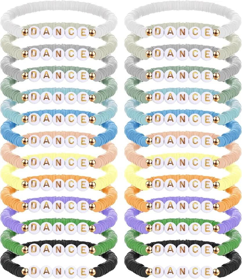 Blosssound 24 Pcs Dance Bracelets Bulk, Dance Party Favors, Morandi