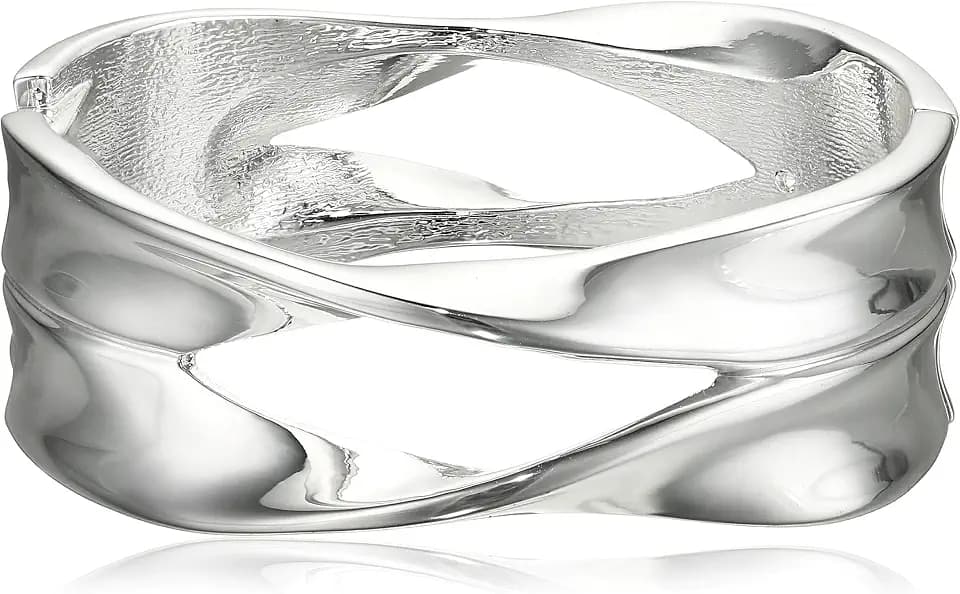 Robert Lee Morris Sculptural Cut-Out Hinged Bangle Bracelet