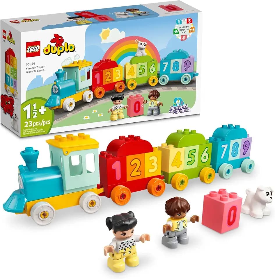 LEGO DUPLO My First Number Train - Learn to Count 10954 Building Toy; Introduce Toddlers to Numbers and Counting; New 2021 (23 Pieces)