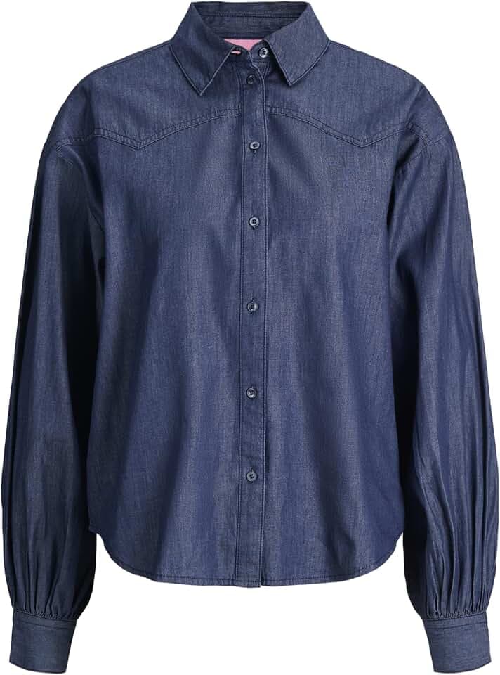 JACK & JONES Damen Jxdebby Chambray Ls Balloon Shirt WVN