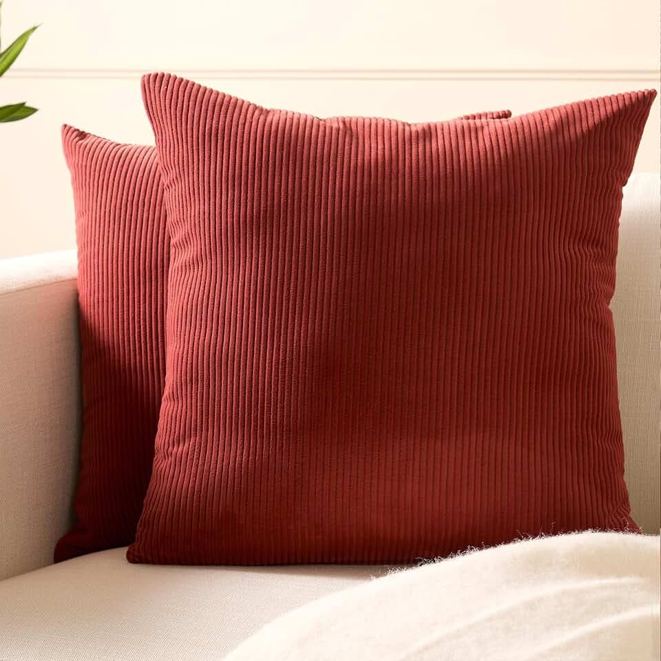 Encasa XO Cord Kissenbezug, Deko Boho, ohne Füllung 50x50 cm