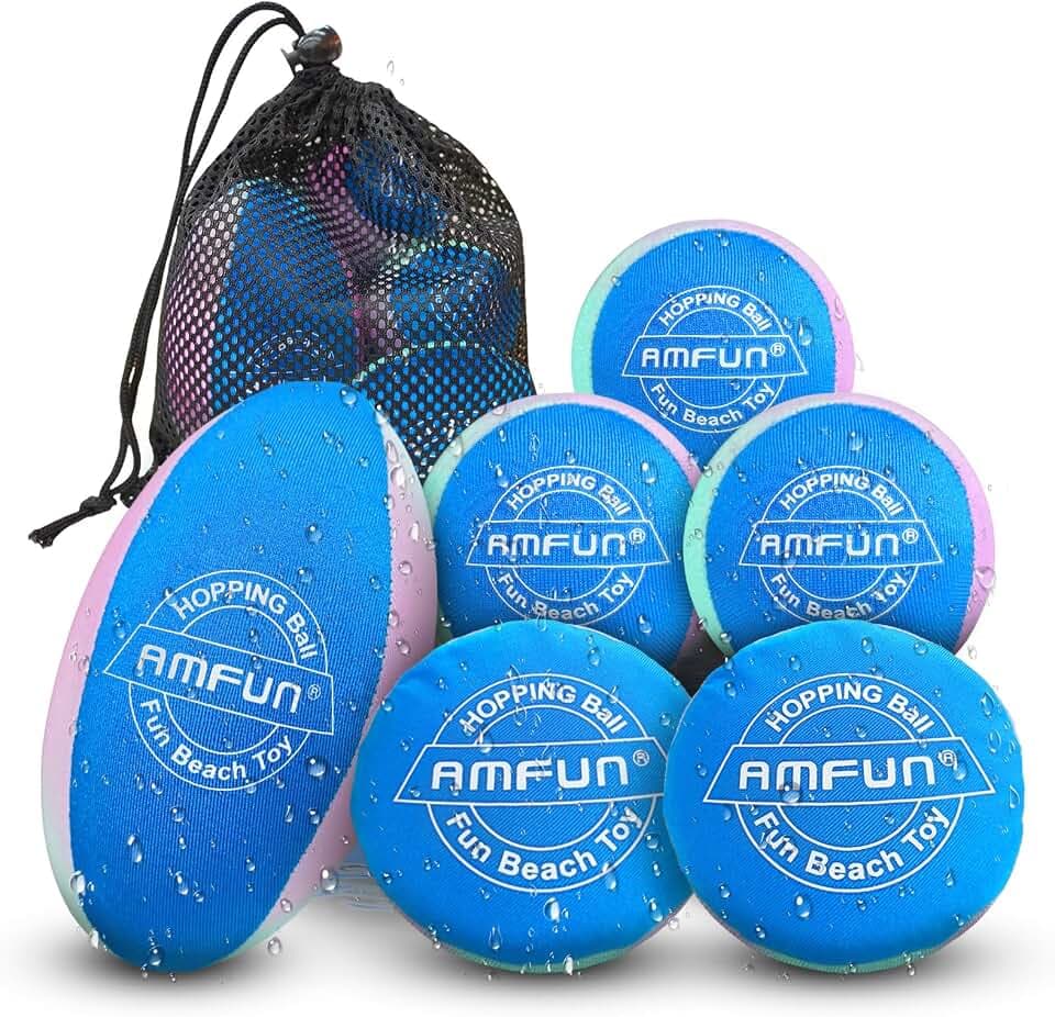 6 Stück Wasserbälle Sprungball, Wasserball, Schnelltrocknender Lycra-Bezug Ball, Für Jugendliche und Erwachsene