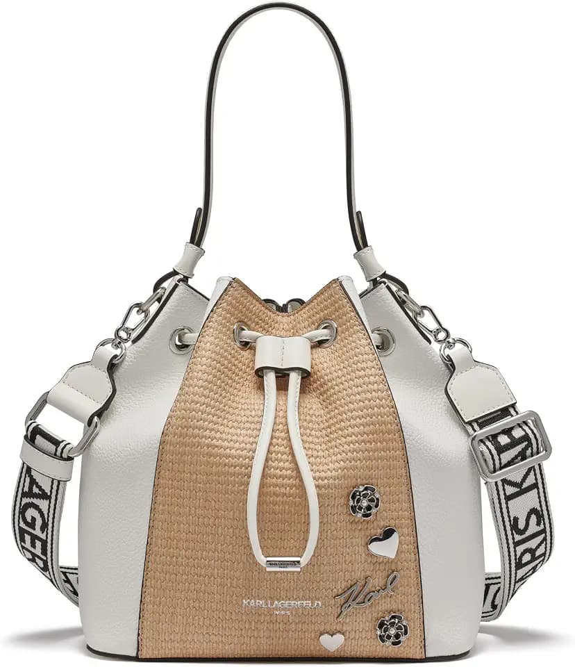KARL LAGERFELD Women's Adele Bucket Bag Handbag