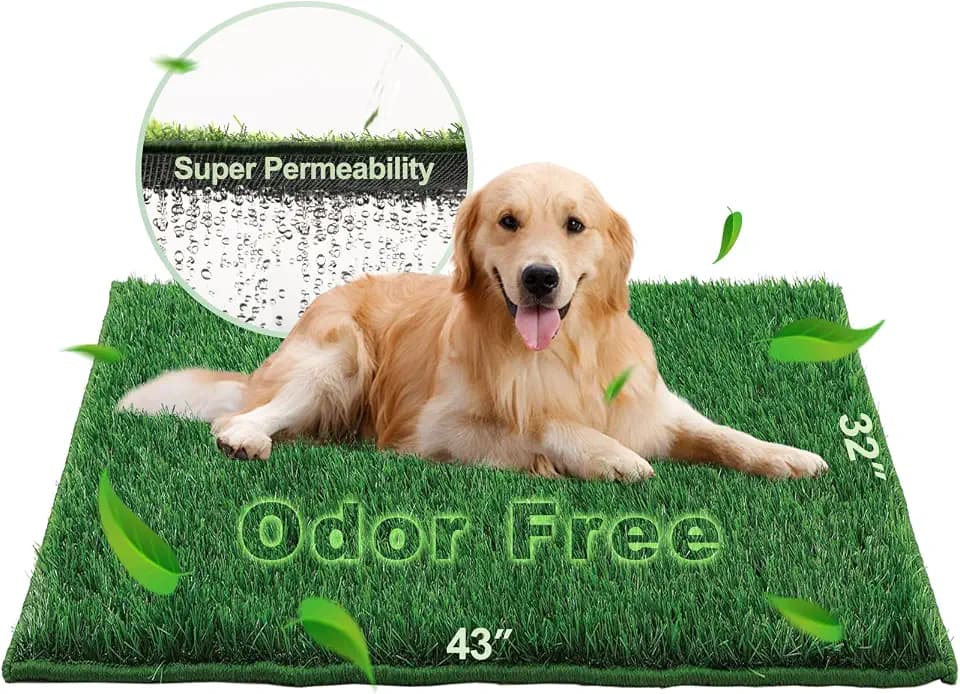 HQ4US Grass Pee Pads for Dogs Potty, Artificial Grass Patch Odor Control