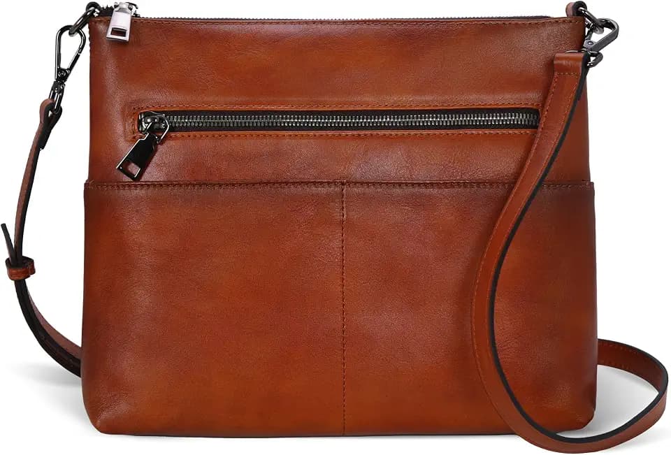 Iswee Leather Crossbody Bag for Women Shoulder Handbag for Everyday
