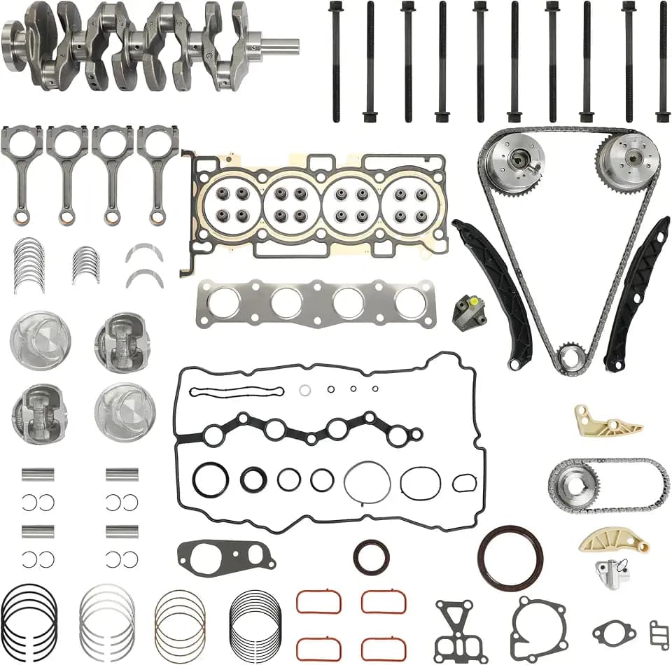 G4KJ 2.4 Crankshaft & Piston & Timing Chain Kit w/VVT & Head Gasket Set