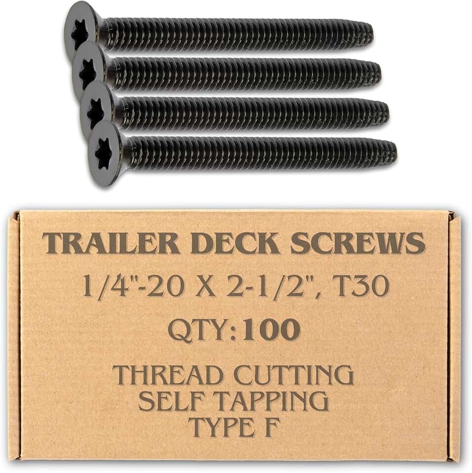 Hales Yeah 1/4-20 x 2-1/2 in T30 Star Drive Trailer Deck Screws (100 Pack)
