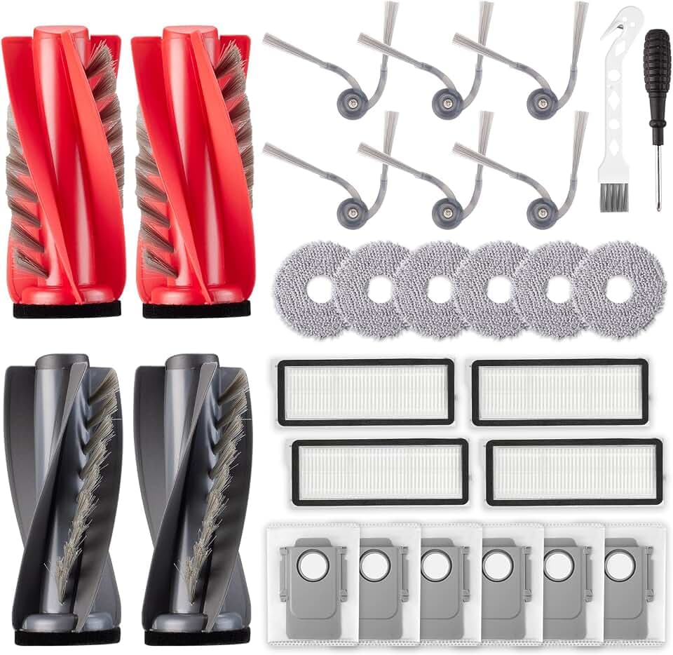 28 Pack Accessories for Roborock Qrevo Curv/Qrevo Edge Vacuum Robot