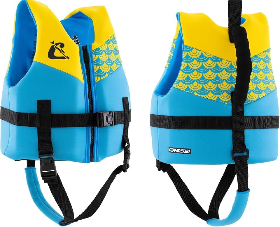 Cressi Froggy Neopren Schwimmweste Kinder 3-6 Jahre, Schwimmhilfe mit Griff